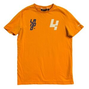McLaren Lando Norris LN4 Graphic T-Shirt Mens Medium Orange F1 Racing Tee